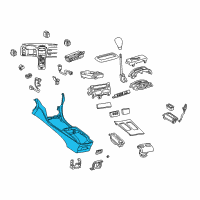 OEM 2001 Lexus LS430 Box Sub-Assembly,Console Diagram - 58801-50900-A0