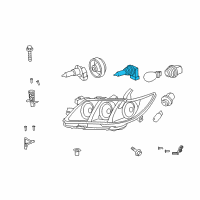 OEM Toyota Prius High Beam Bulb Diagram - 90981-13075