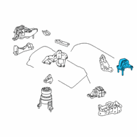 OEM 2020 Lexus RX450hL INSULATOR, Engine Mounting Diagram - 12371-31440