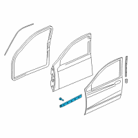 OEM 2000 Dodge Dakota Seal-Front Door Belt Diagram - 55257342AB