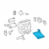 OEM 2015 Scion xB Evaporator Core Diagram - 88501-26211