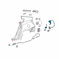 OEM 2012 Toyota Prius Plug-In Lock Assembly, Fuel Lid Diagram - 77030-47021-B0