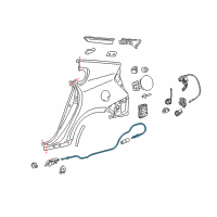 OEM 2012 Toyota Prius Release Cable Diagram - 77035-47050