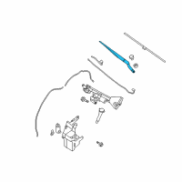 OEM 2007 Nissan Altima Windshield Wiper Arm Assembly Diagram - 28886-JA00A