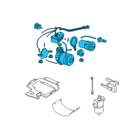 OEM 1998 Oldsmobile Silhouette Compressor Asm-Auto Level Control Air Diagram - 15147082