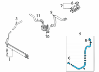 OEM 2021 Hyundai Santa Fe Hose Assembly-Inverter Radiator, Lo Diagram - 25436-CL000