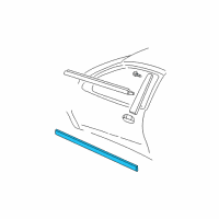 OEM 1997 Chevrolet Cavalier Molding Asm-Front Side Door Center *Charcoal Mount Diagram - 22590154