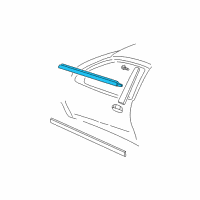 OEM 1996 Chevrolet Cavalier Sealing Strip Asm-Front Side Door Window Outer Diagram - 22605566