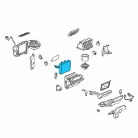 OEM 2007 Saturn Vue Evaporator Core Diagram - 19256743