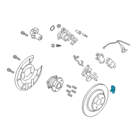 OEM 2014 Ford C-Max Rear Speed Sensor Diagram - HV6Z-2C190-A