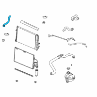 OEM 2001 Saturn L100 Radiator Inlet Hose (Upper) Diagram - 90571381