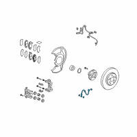 OEM 2011 Acura RDX Hose Set, Left Front Brake Diagram - 01465-STK-A00