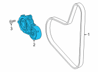 OEM 2022 Toyota Corolla Cross Belt Tensioner Diagram - 16620-F2011