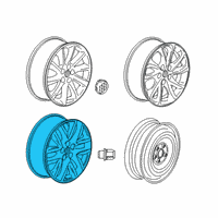 OEM 2020 Buick Envision Wheel, Alloy Diagram - 23315488