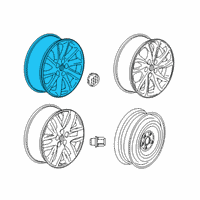 OEM 2019 Buick Envision Wheel, Alloy Diagram - 23315487