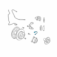 OEM BMW X6 Rear Brake Pad Electronic Wear Sensor Diagram - 34-35-6-854-168