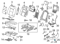 OEM 2022 Chevrolet Tahoe Seat Switch Knob Diagram - 84586503