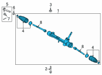 OEM 2022 Toyota Corolla Cross Gear Assembly Diagram - 45510-0A060