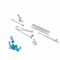 OEM 2002 Honda Insight Motor, Front Wiper Diagram - 76505-S3Y-A01