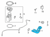 OEM 2021 Ford F-250 Super Duty Filler Pipe Diagram - LC3Z-9034-D