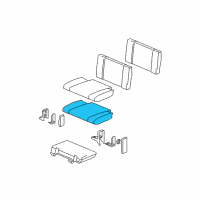 OEM 2011 GMC Canyon Seat Cushion Pad Diagram - 89026510