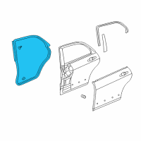 OEM Honda Accord Sub-Seal, R. RR. Door Diagram - 72825-SDA-A02