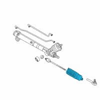 OEM 2011 Chevrolet Corvette Boot Kit, Steering Gear Diagram - 88964553