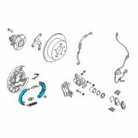 OEM 2011 Kia Soul Rear Parking Brake Shoe & Lining Kit Diagram - 583052KA00