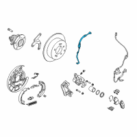 OEM Kia Brake Hose, Right Diagram - 587382K300