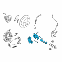 OEM 2012 Kia Soul Rear Brake Caliper Kit, Left Diagram - 583102KA00