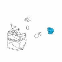 OEM 2009 Ford F-350 Super Duty Stop Lamp Bulb Socket Diagram - 2U5Z-13411-DA