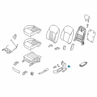 OEM 2016 Infiniti QX50 Seat Lumbar Switch Assembly Diagram - 87317-1BA0D