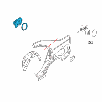 OEM Mercury Filler Pocket Diagram - 6E5Z-5427936-A