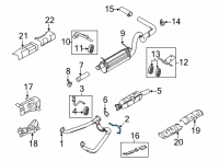 OEM Ford E-350 Super Duty Front Pipe Bracket Diagram - F7UZ-5K291-BA