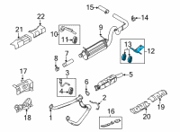 OEM Ford Muffler & Pipe Center Bracket Diagram - 6C2Z-5A246-AB