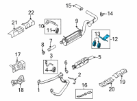 OEM 2016 Ford E-350 Super Duty Muffler & Pipe Center Bracket Diagram - 6C2Z-5A246-AB