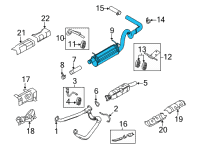 OEM 2015 Ford E-350 Super Duty Muffler & Pipe Diagram - 9C2Z-5230-D