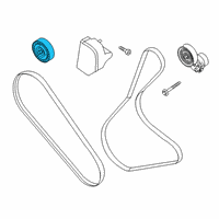 OEM Ford Bronco Sport Serpentine Idler Pulley Diagram - KX6Z-8678-A