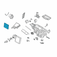 OEM Ford Fiesta Cabin Air Filter Diagram - BE8Z-19N619-A