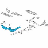 OEM 2020 GMC Sierra 1500 Converter & Pipe Diagram - 84655075