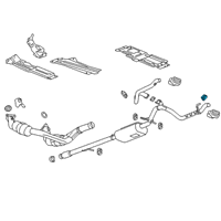 OEM GMC Sierra Muffler & Pipe Hanger Diagram - 84712190