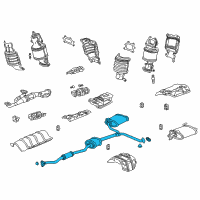 OEM 2007 Acura TL Muffler, Passenger Side Exhaust Diagram - 18307-SEP-A03