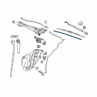 OEM 2015 Cadillac XTS Wiper Blade Insert Diagram - 25892081