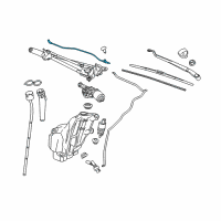 OEM 2016 Cadillac XTS Washer Hose Diagram - 22739000