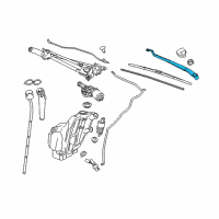 OEM 2015 Cadillac XTS Wiper Arm Diagram - 20910191