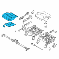 OEM 2014 Ford Police Interceptor Utility Seat Cushion Pad Diagram - DB5Z-78632A22-D