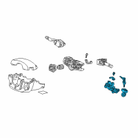 OEM Honda Civic Lock Assy., Steering Diagram - 35100-S5A-A11