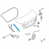 OEM 2018 Infiniti Q70 Stay Assembly-Trunk Lid Diagram - 84430-6AE5A