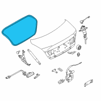 OEM 2011 Infiniti M37 WEATHERSTRIP-Trunk Lid Diagram - 84830-1MA0B