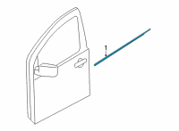 OEM 2022 Nissan Frontier MOULDING ASSY-FRONT DOOR OUTSIDE, RH Diagram - 80820-9BU0A